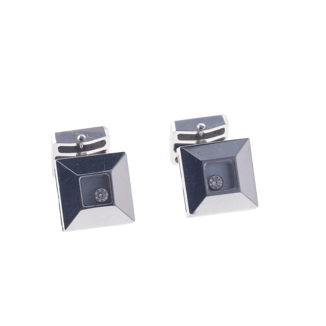 Chopard Happy 18k Gold Diamonds Cufflinks (1 of 4)