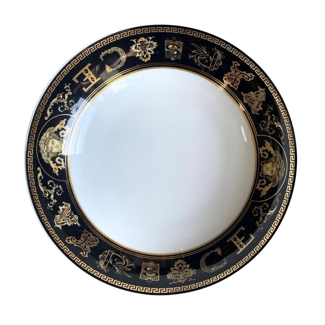 Versace by Rosenthal Virtus Gala Black Soup Plate 118568 (1 of 4)