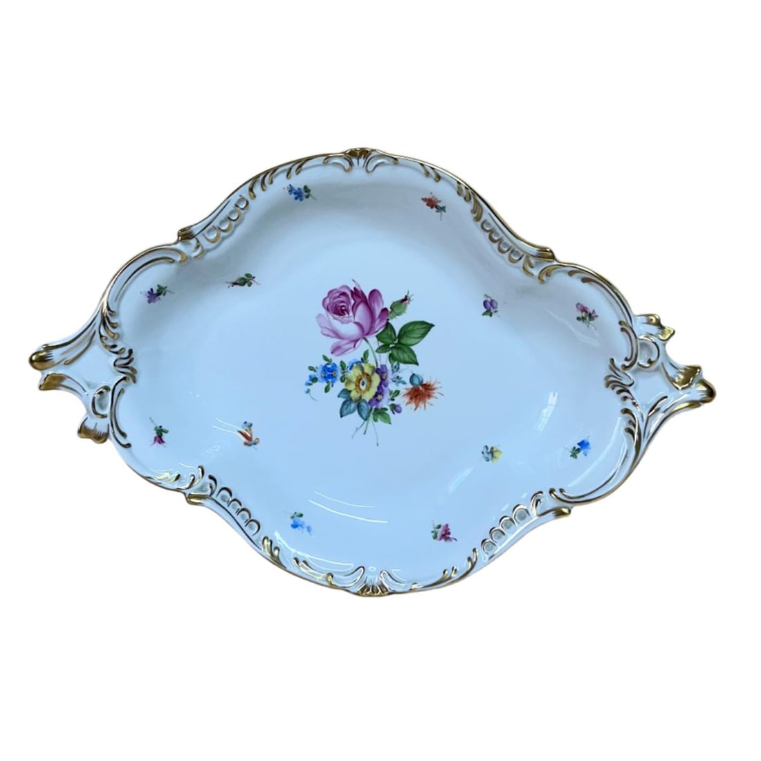 Herend Saxonian Bouquet Porcelain Rococo Dish 7515/BS (1 of 5)