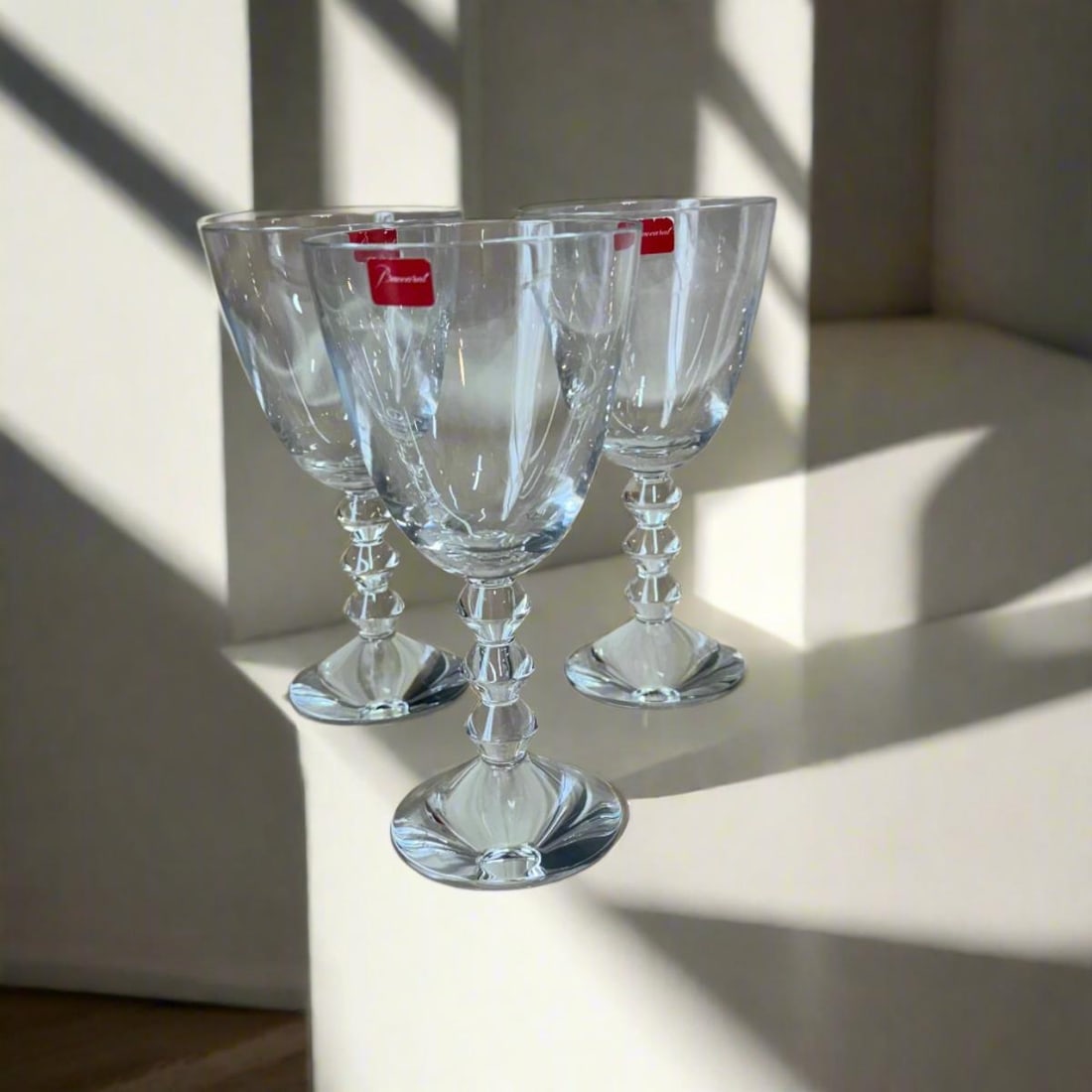 Set of 3 Baccarat Crystal Vega Water Glass 1365102 (1 of 7)