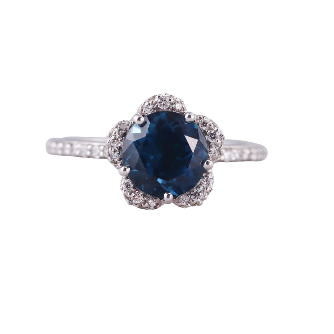 Pasquale Bruni 18K Gold Diamond London Blue Topaz Ring: Metal : 18K White gold Designer : Pasquale Bruni Gemstone : Diamonds approx. 0.39ctw (H/VS), London blue topaz Measurements : Ring size 6.5, top is 11mm x 11mm Marked: : Italian mark, 7