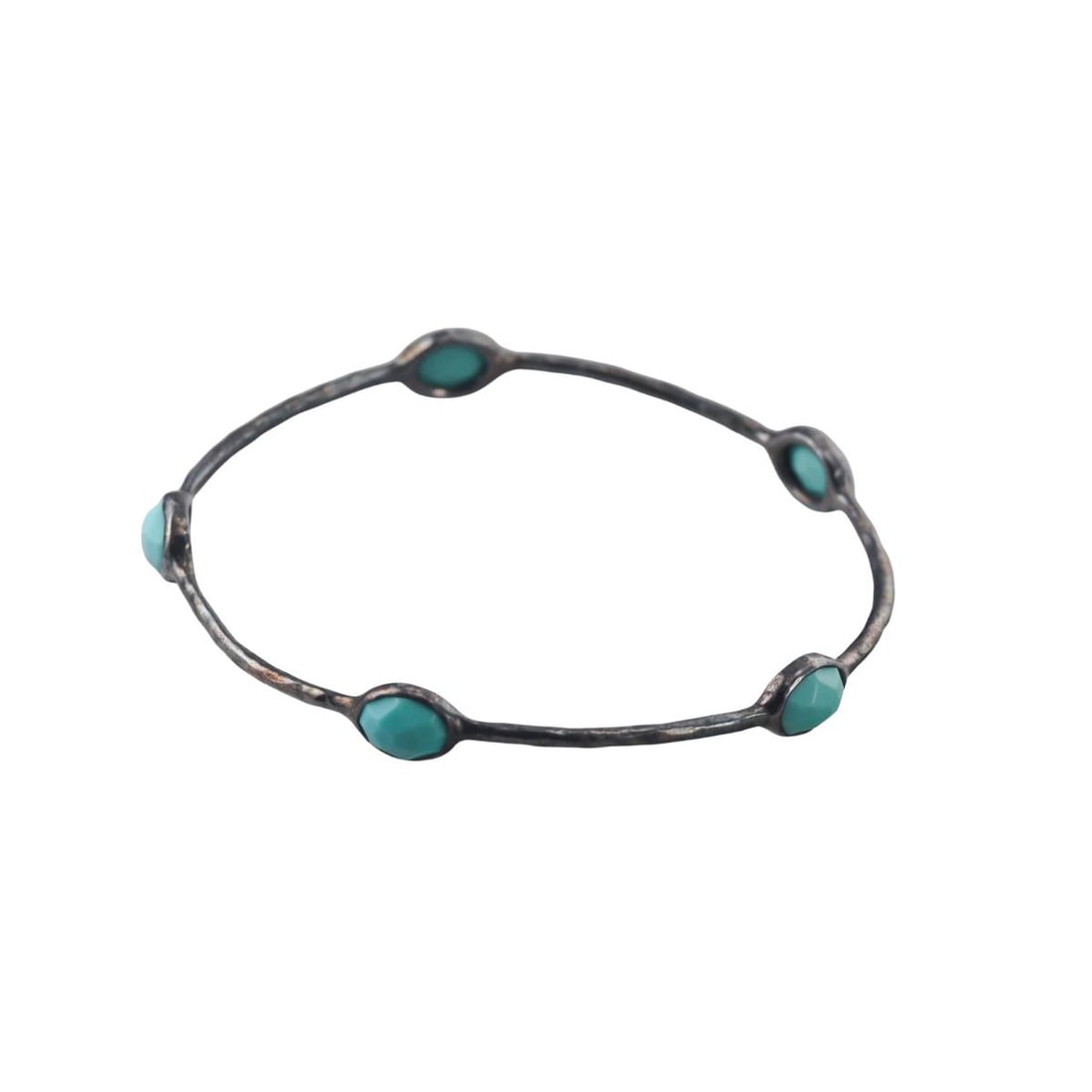 Ippolita Rock Candy Blackened Silver Turquoise Bangle Bracelet (1 of 3)