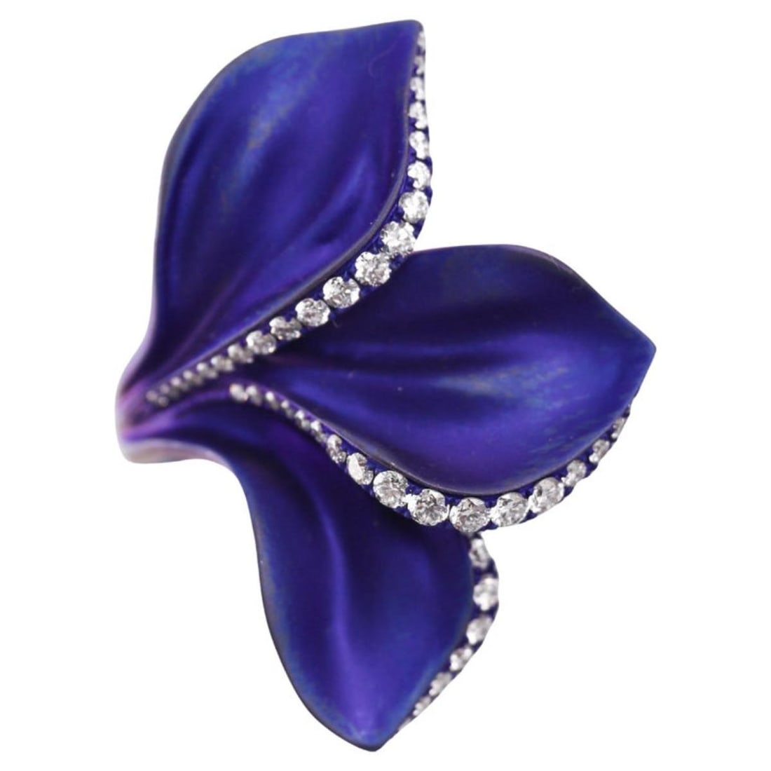 Alexis NY Purple Titanium Diamond Leaf Ring (1 of 6)