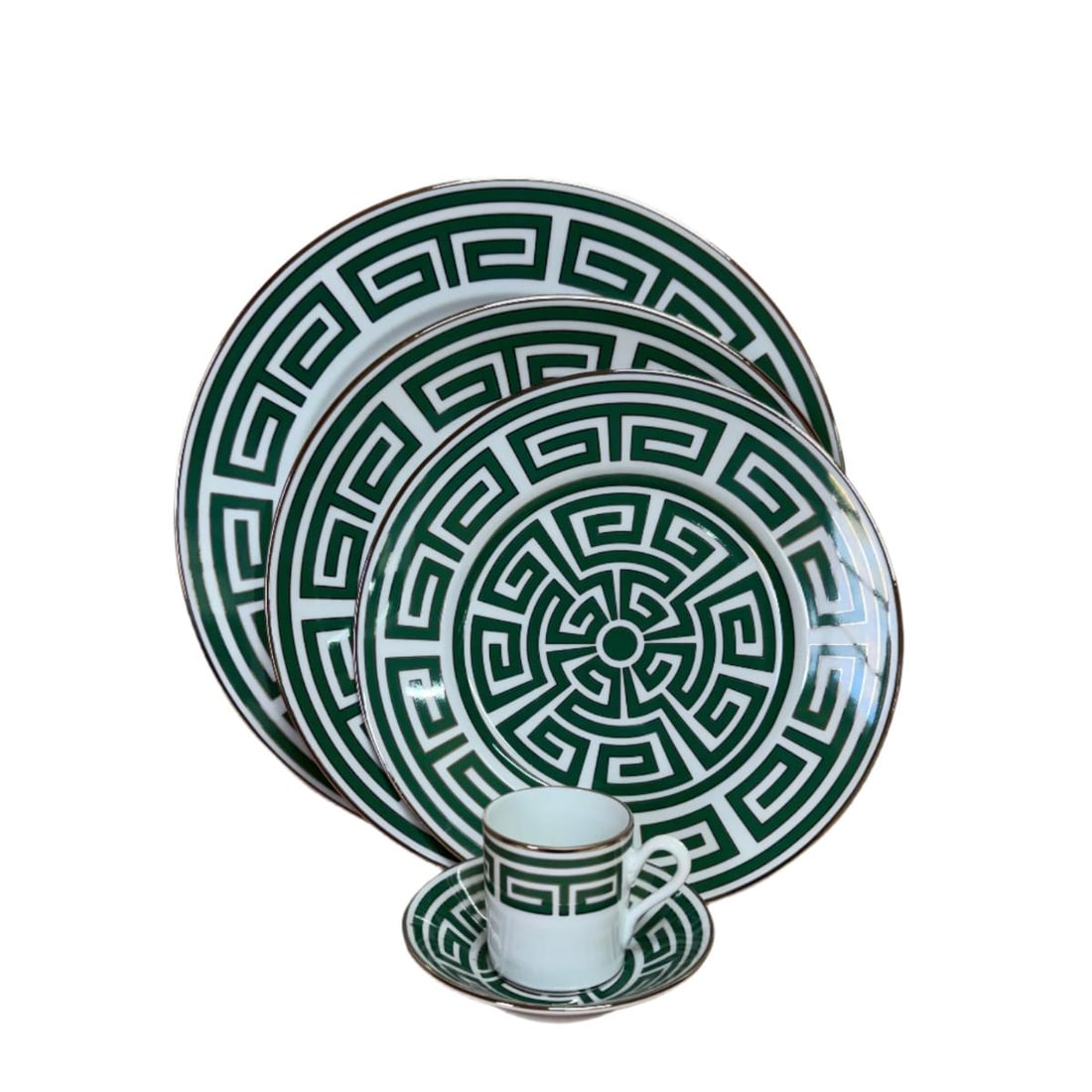 5pc Richard Ginori Labirinto Green Dinner Place Setting (1 of 6)