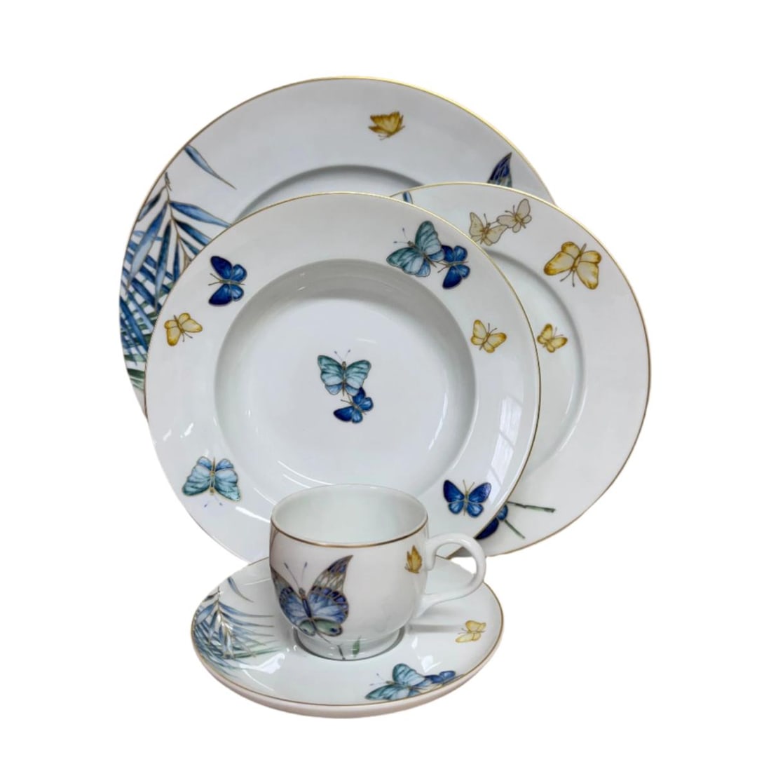 5 pc Lalique Papillons De Limoges Dinner Place Setting (1 of 10)