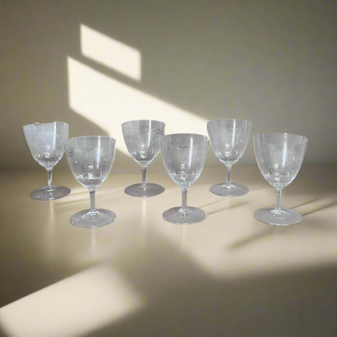 Set of 12 Nason & Moretti Murano Water Glass Clear & Swirl (1 of 6)