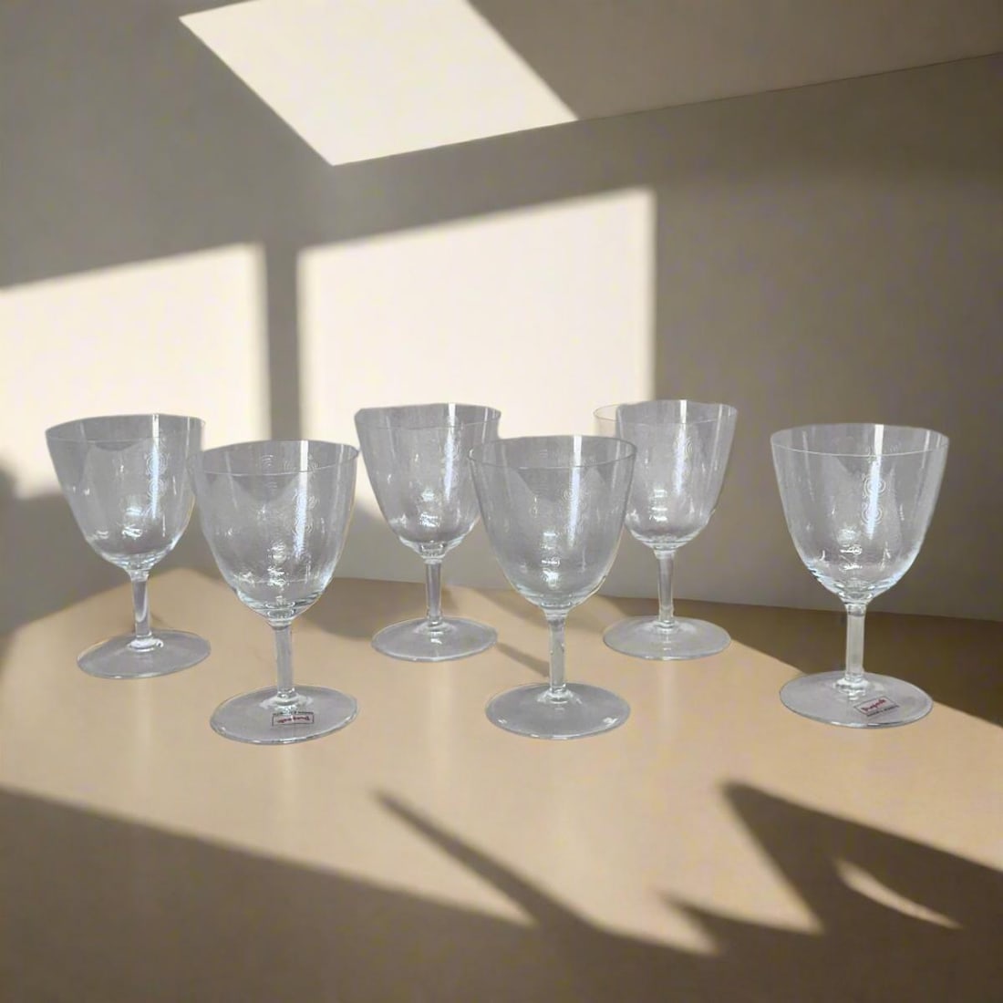 Set of 12 Nason & Moretti Murano Water Glass Clear & Swirl (1 of 6)