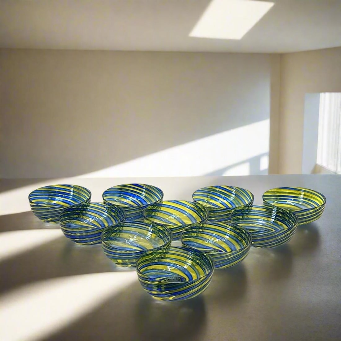 Set of 10 Carlo Moretti Murano Swirl Glass Bowl (1 of 6)