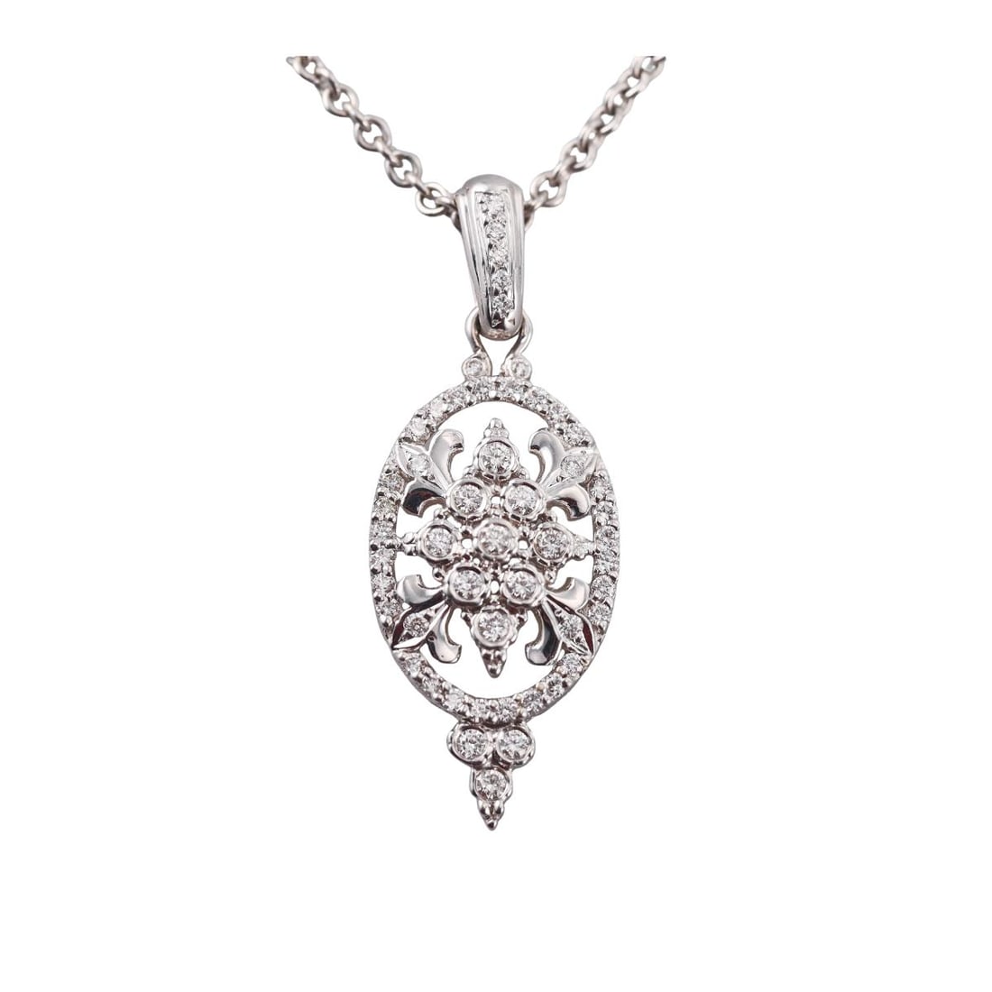 18k Gold Diamond Pendant Necklace (1 of 4)