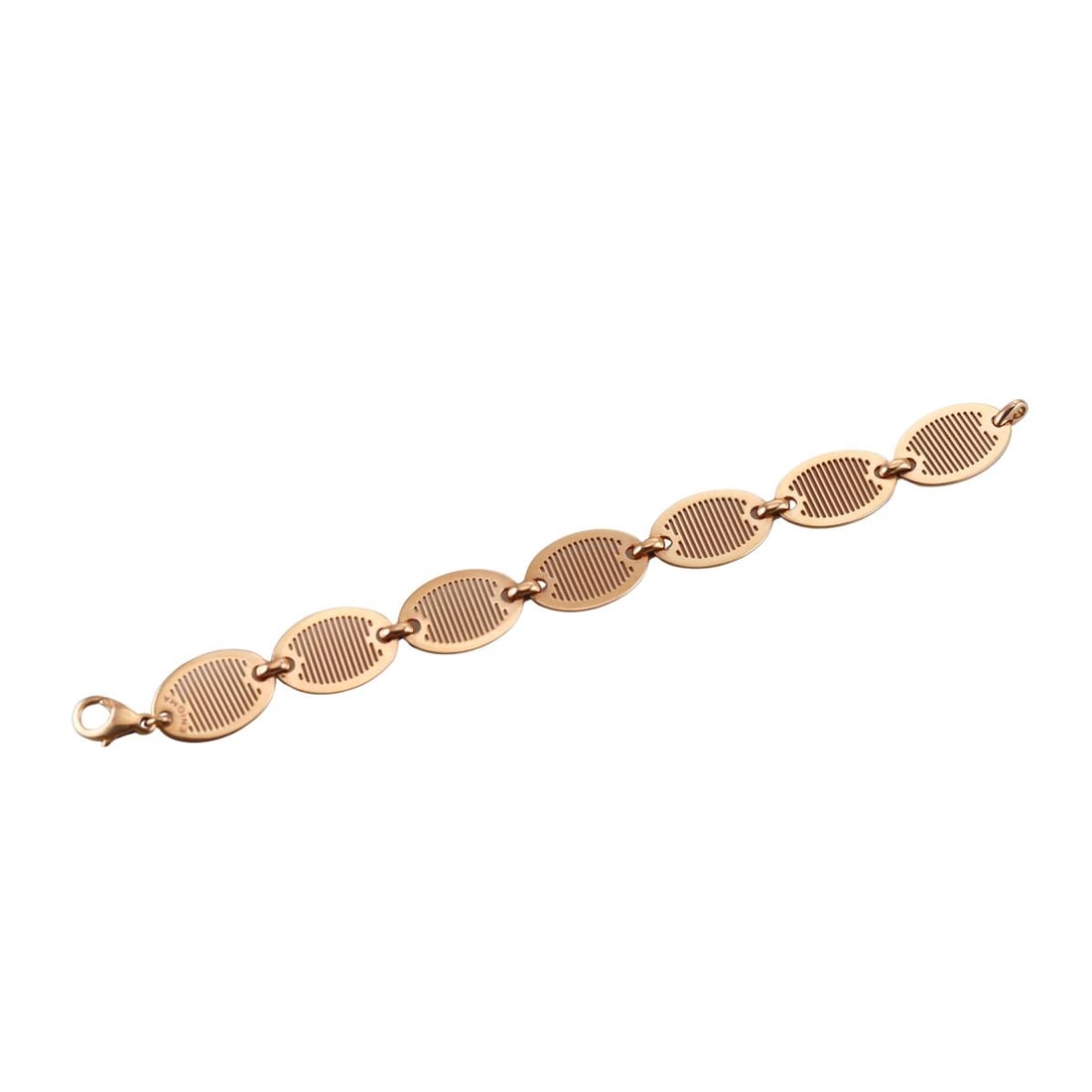 Gianni Bulgari Enigma 18k Rose Gold Link Bracelet: Metal : 18k Rose Gold Designer : Gianni Bulgari Gemstone : None Measurements : Bracelet is 6 3/8" long and 14mm wide. Marked: : Enigma, by Gianni Bulgari, made in Italy, 750, Italian
