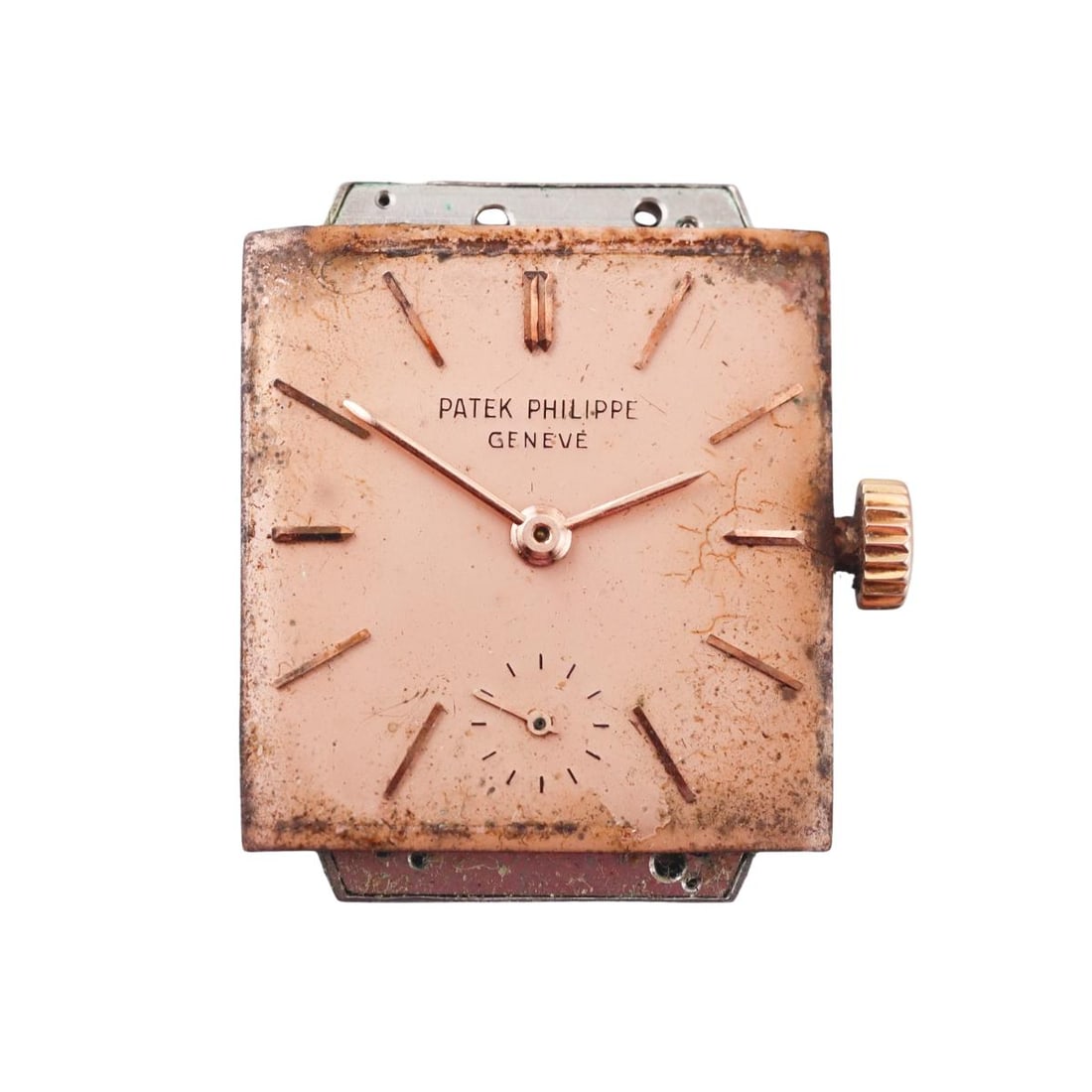 Patek Philippe Watch Dial & Movement No. 837354: Designer : Patek Philippe Movement : Manual wind, working order. No. 837354. Measurements : Dial is 22 x 23mm. Reference/Model: : 837354. Functions : Hours, Minutes, Seconds.