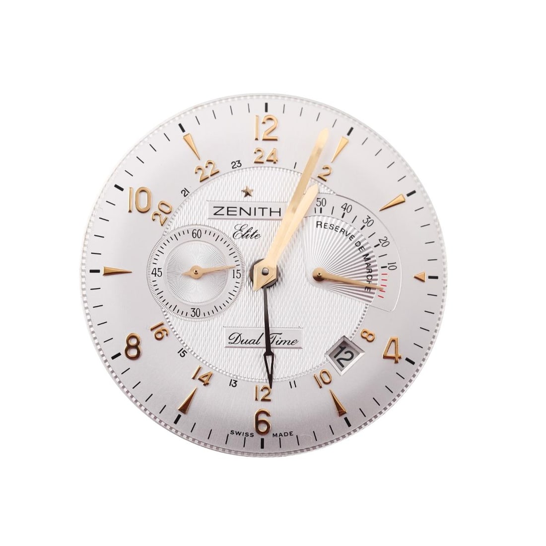 Zenith Elite Dual Time Power Reserve Watch Dial & 22k Gold Movement Cal. 583 (1 of 3)