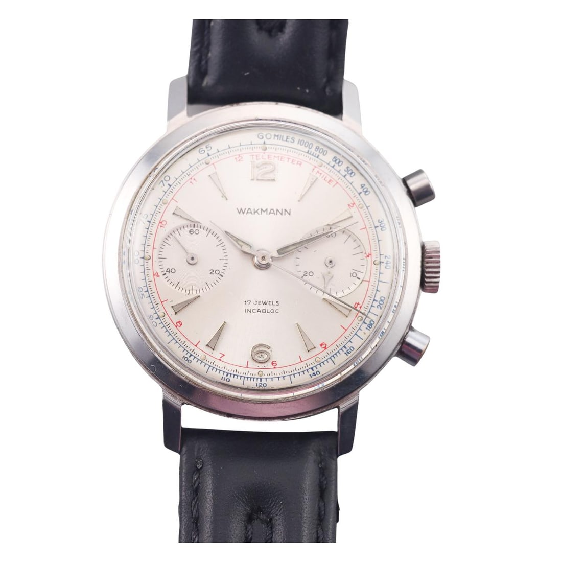 Wakmann Chronograph 37mm Venus 188 Manual Wind Vintage 1960s Watch (1 of 5)