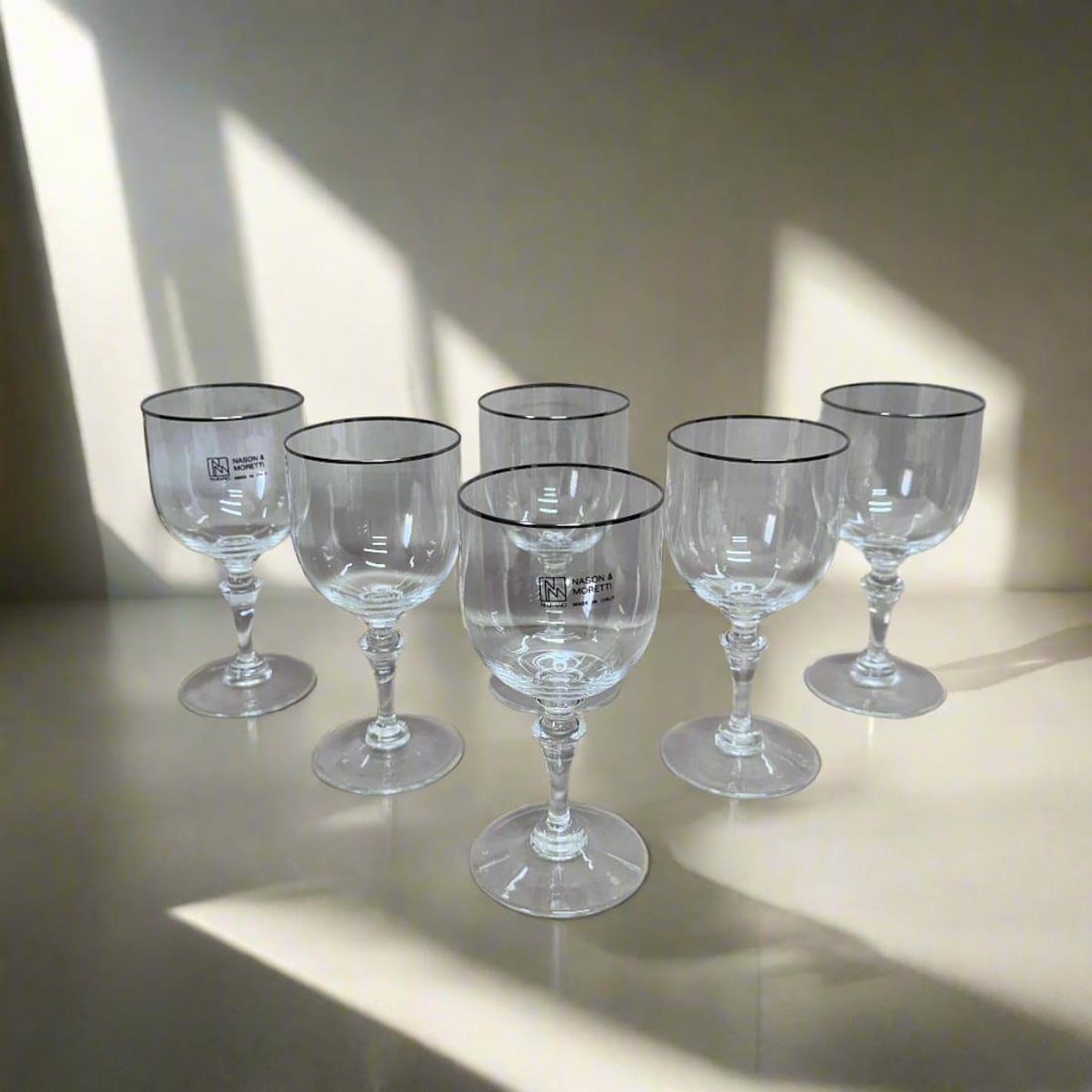 Set of 6 Nason & Moretti Murano Water Glass Clear (1 of 5)