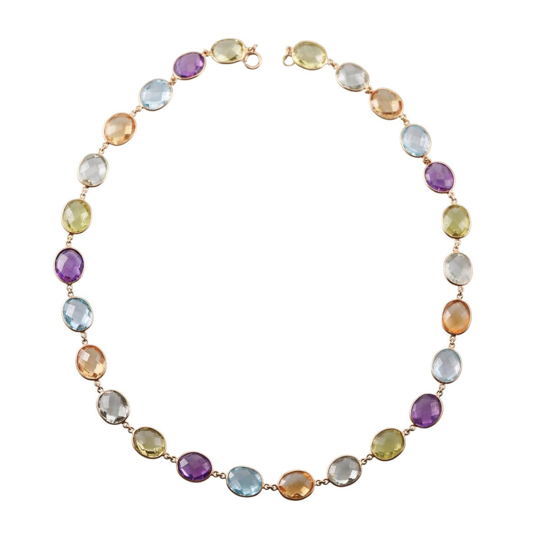 18k Gold Semi Precious Gemstone Necklace (1 of 4)