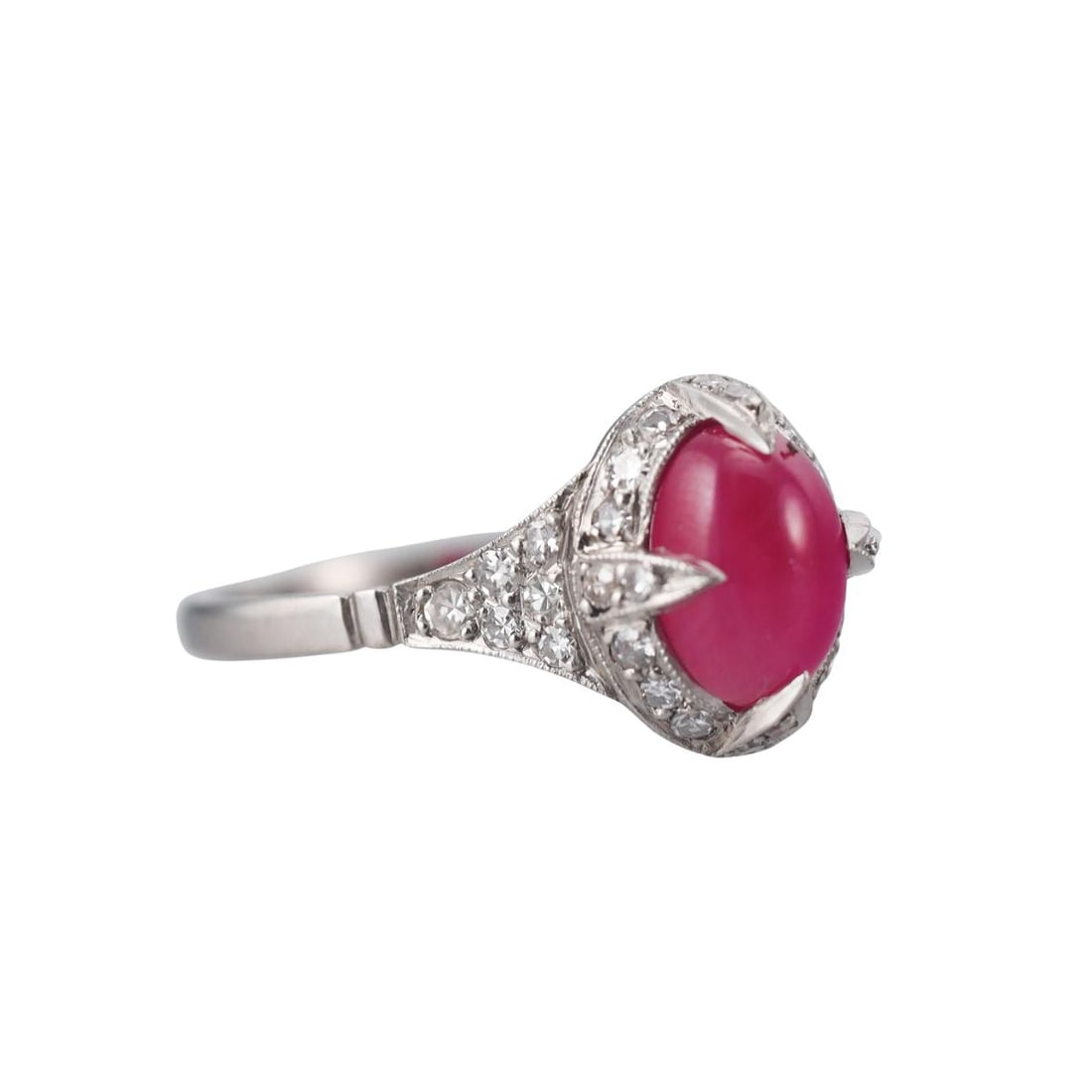 Platinum 1.95ct Ruby Diamond Ring - 2