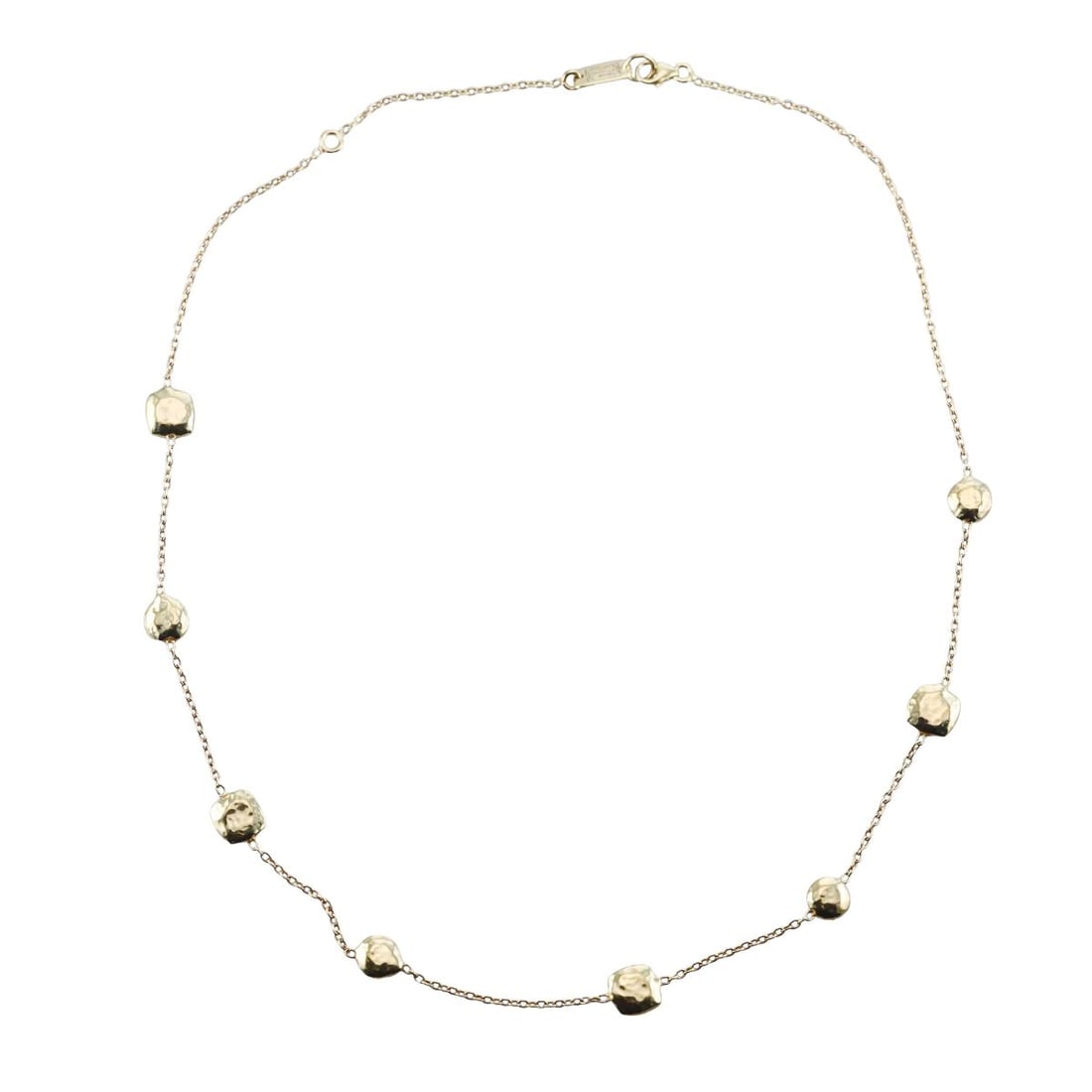 Ippolita Hammered Pinball 18k Gold Necklace: Metal : 18k Yellow Gold Designer : Ippolita Gemstone : None Measurements : Necklace is 17" long. Marked: : Ippolita 18k. Weight: : 6.5 grams Condition: