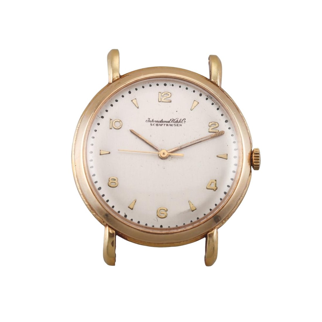 1950s IWC 18k Gold Manual Wind Watch: Metal : 18k Yellow Gold Designer : IWC Movement : Manual wind - Working order. Measurements : Case 35mm. No band. Reference/Model: : Case No. 1358580. Functions : Hour
