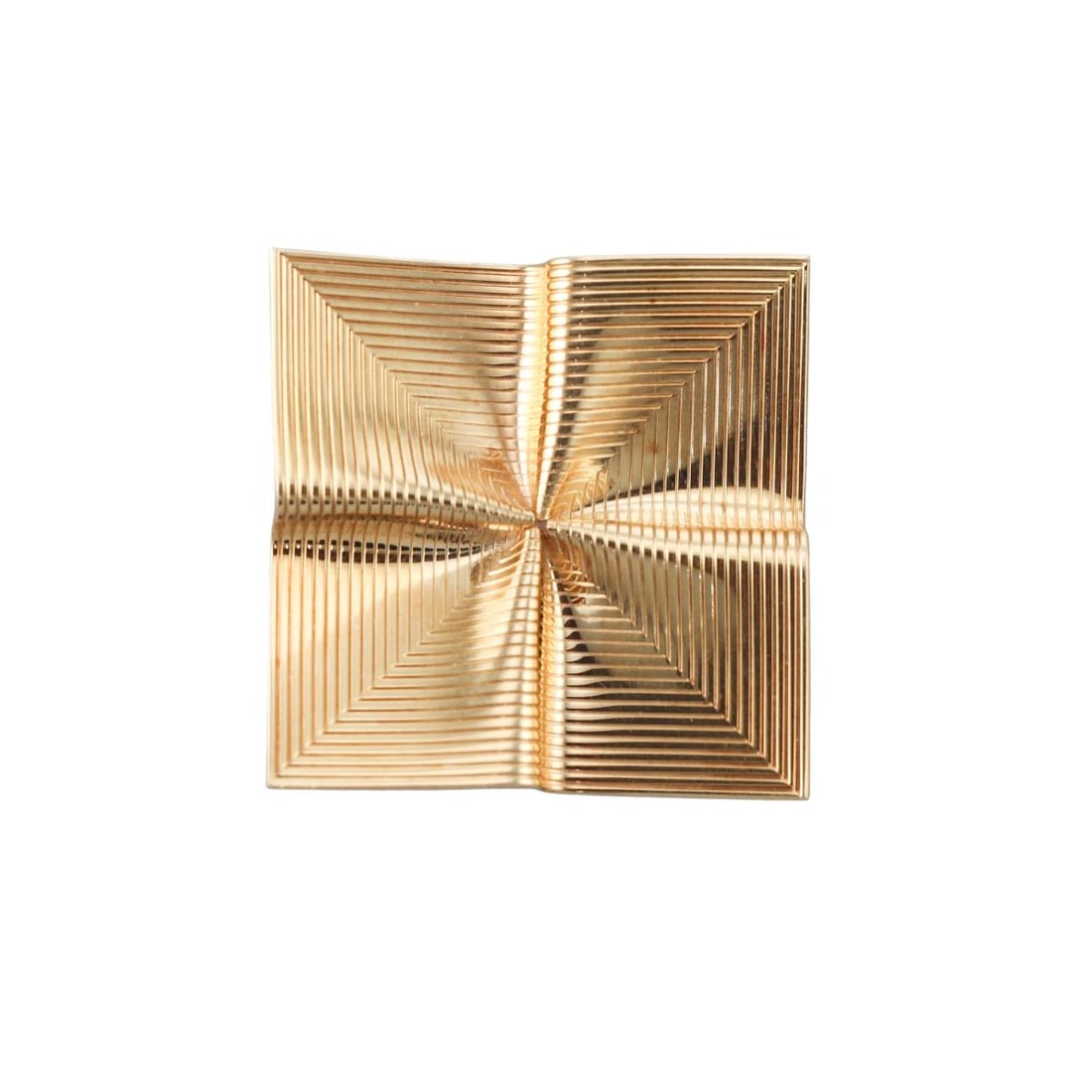 Tiffany & Co Retro 18k Gold Brooch Pin: Metal : 18k Yellow Gold Designer : Tiffany & Co Gemstone : None Measurements : Brooch is 36 x 36mm. Marked: : Tiffany & Co, 750. Weight: : 13.3 grams Condition: : Excellent. Additional: n/a