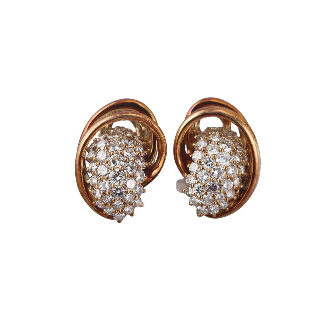 Jose Hess 14k Gold 3.80ctw Diamond Earrings: Metal : 14k Yellow Gold Designer : Jose Hess Gemstone : Diamonds approx. 3.80ctw GH/VS. Measurements : Earrings are 21mm x 16mm. Marked: : 2003816A, Jose Hess, 14k. Weight: : 18 grams Condition: :