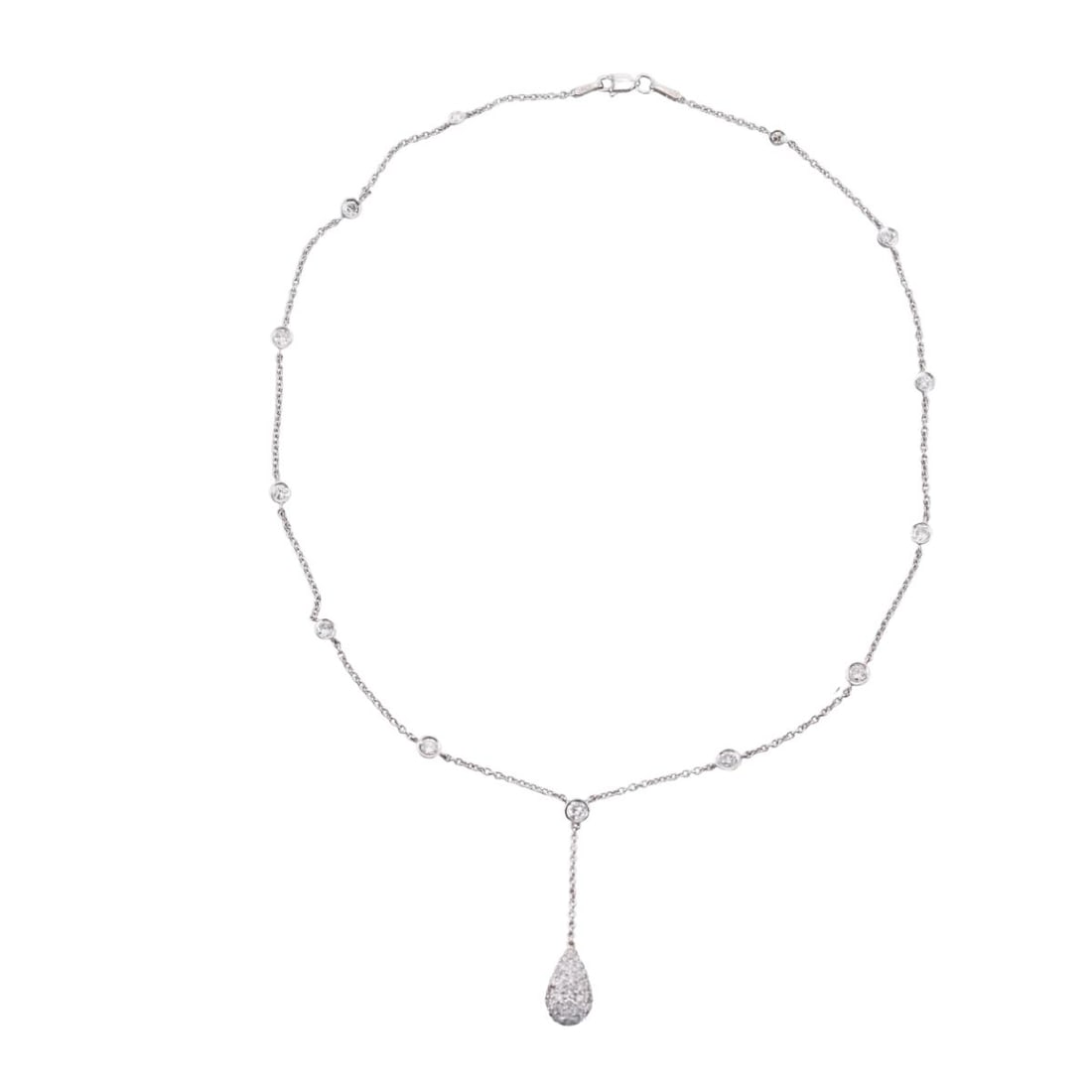 14k Gold Diamond Teardrop Pendant Necklace (1 of 5)