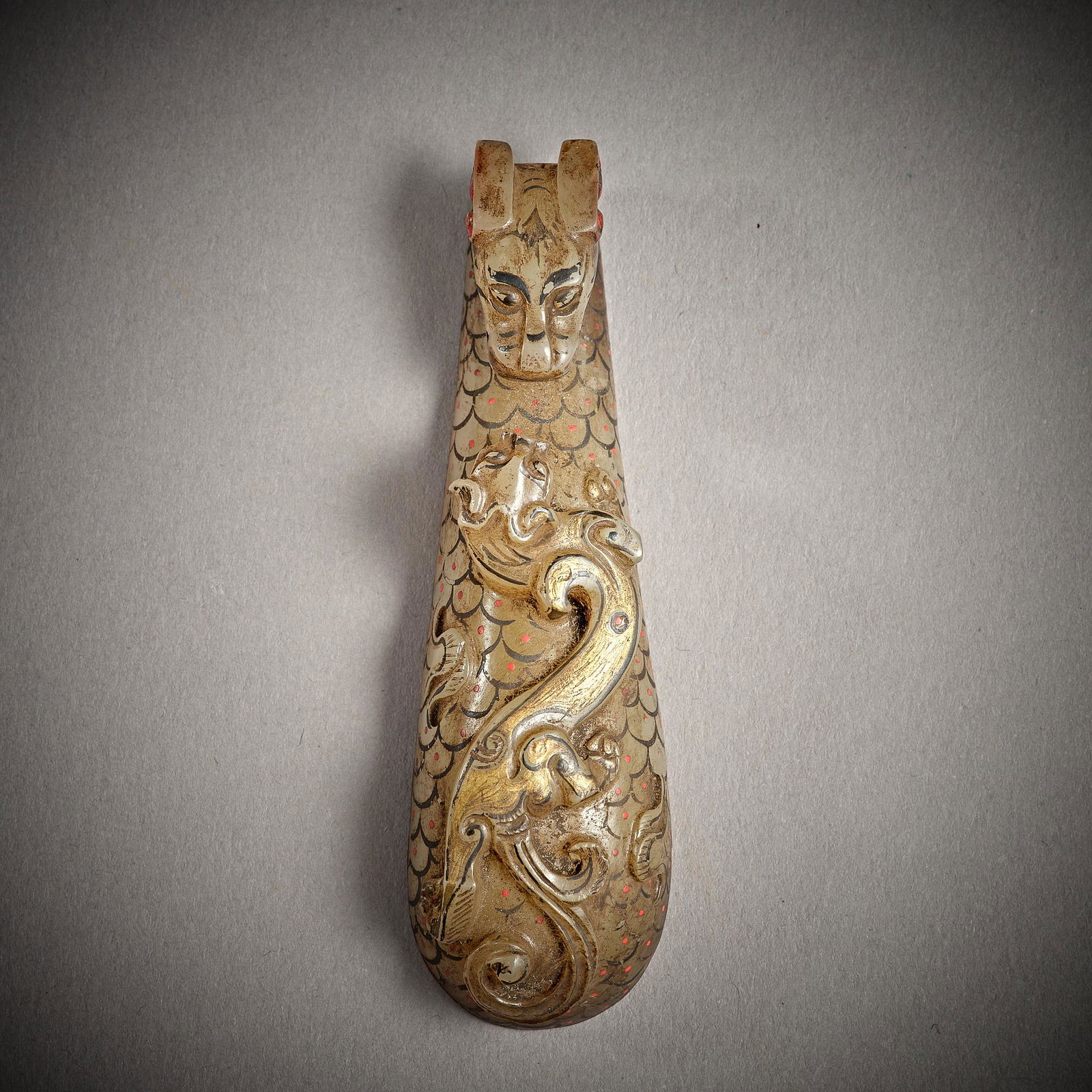 Han Dynasty of China,Hetian Jade  Belt Hook (1 of 8)