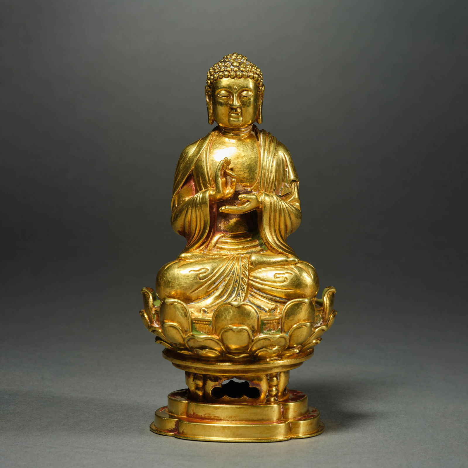 Liao Dynasty Of China,pure Gold Buddha Statue