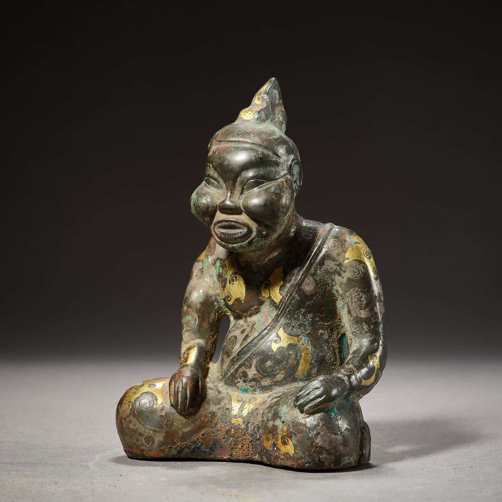 Han Dynasty of China,Copper Inlaid Gold and Silver God Statue (1 of 9)