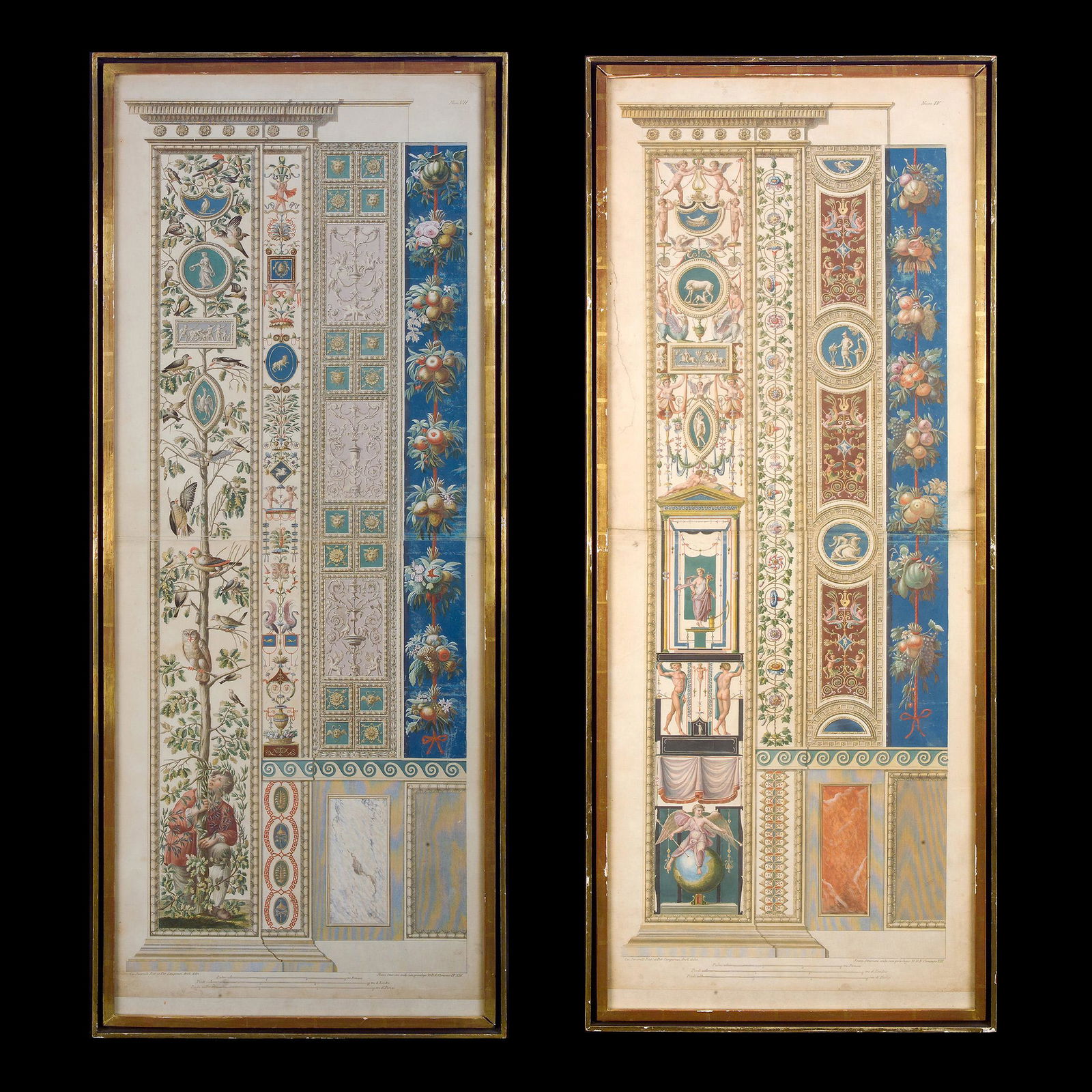 Giovanni Volpato e Giovanni Ottaviani, Coppia di grottesche dalla serie Ornati delle Logge di (1 of 1)