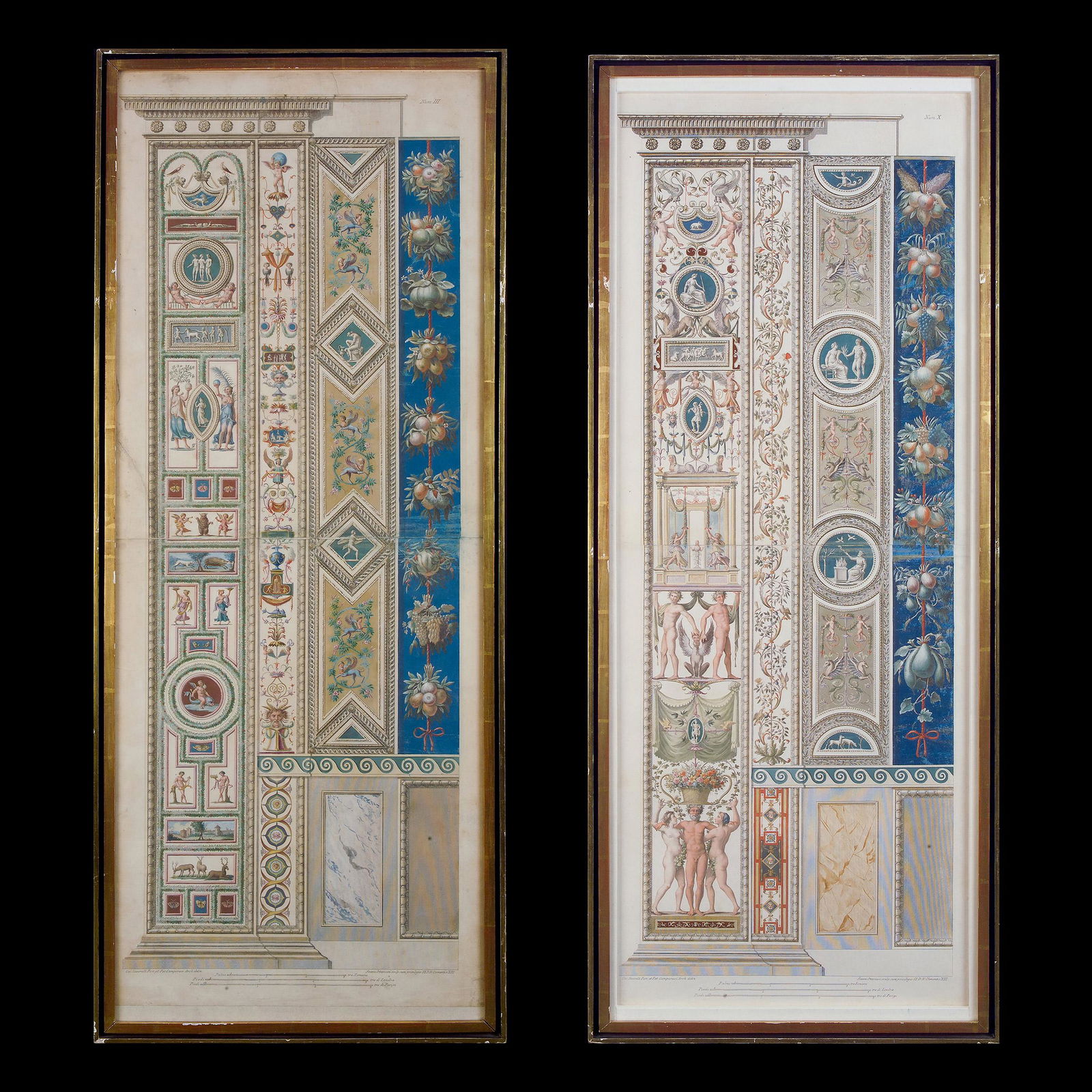 Giovanni Volpato e Giovanni Ottaviani, Coppia di grottesche dalla serie Ornati delle Logge di (1 of 1)