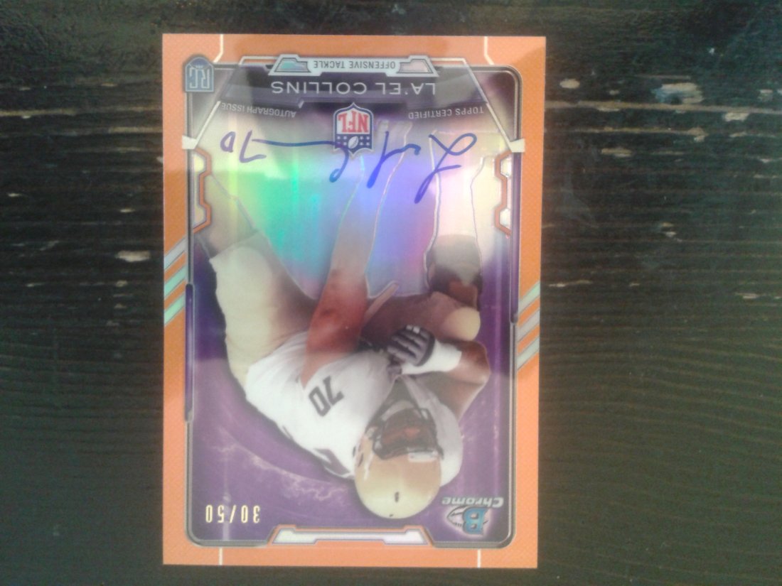 LA'EL COLLINS 2015 BOWMAN CHROME ROOKIE REFRACTOR (1 of 1)