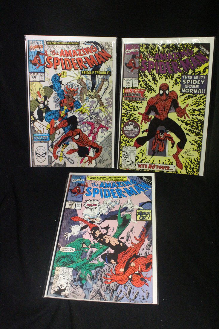 AMAZING SPIDER-MAN #341, #342 & #343 LOT OF 3 COMICS (1 of 4)