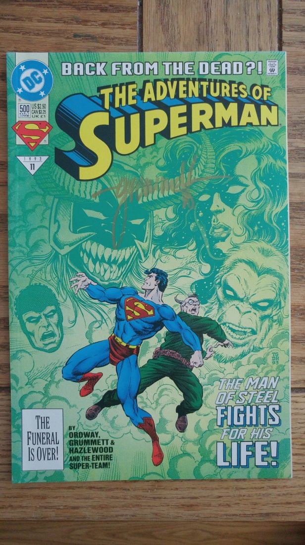 Adventures of Superman #500 1993 Signed by Tom Grummett 1st Print DC Comics (1 of 1)