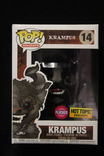 FUNKO POP KRAMPUS FLOCKED HOT TOPIC EXCLUSIVE: FUNKO POP KRAMPUS FLOCKED HOT TOPIC EXCLUSIVE