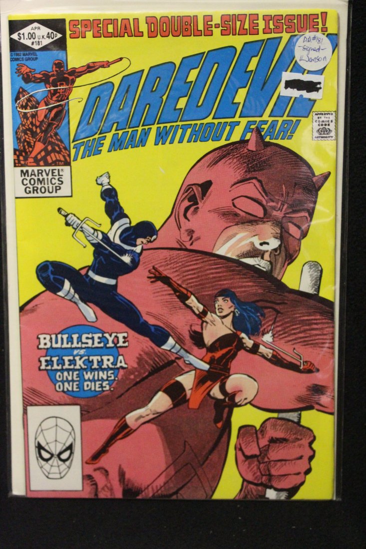 DAREDEVIL #181 DEATH OF ELEKTRA SIGNED BY KLAUS JANSON (1 of 2)