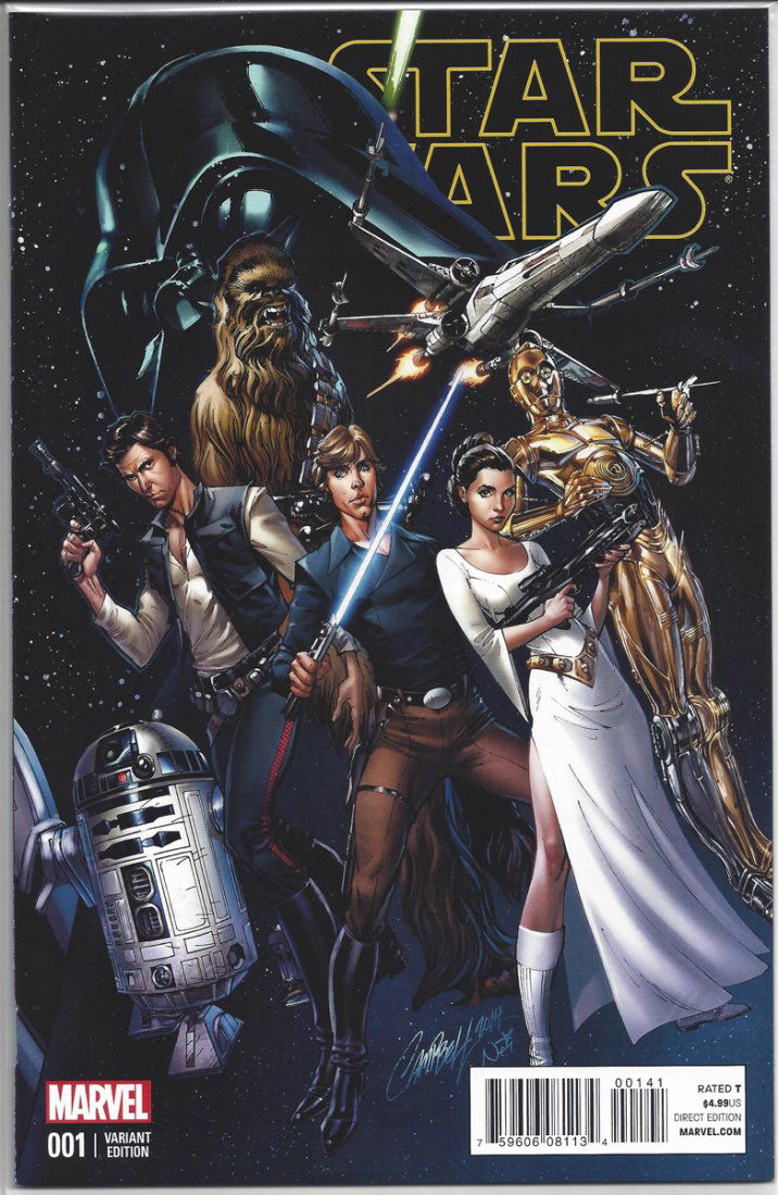 STAR WARS #1 J SCOTT CAMPBELL VARIANT COVER 1:50 NMT 1ST PRINTING MARVEL 2015: STAR WARS #1 J SCOTT CAMPBELL VARIANT COVER 1:50 NMT 1ST PRINTING MARVEL 2015