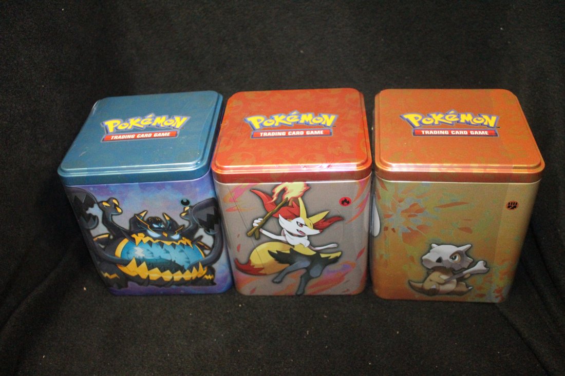 POKEMON FIGHTING/FIRE/DARKNESS STACKING TINS 3 PACKS 1 COIN PER TIN SEALED UNOPENED (1 of 1)