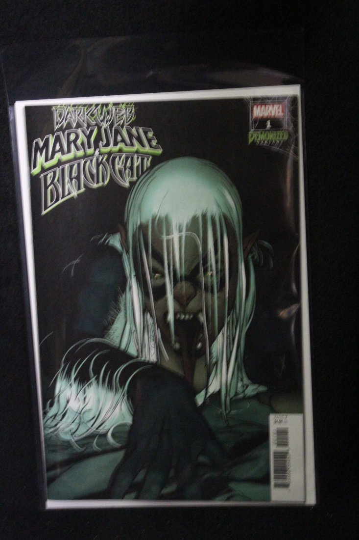 MARY JAN BLACK CAT DARK WEB #1 ADAM HUGHES DEMONIZED VARIANT COVER (1 of 1)