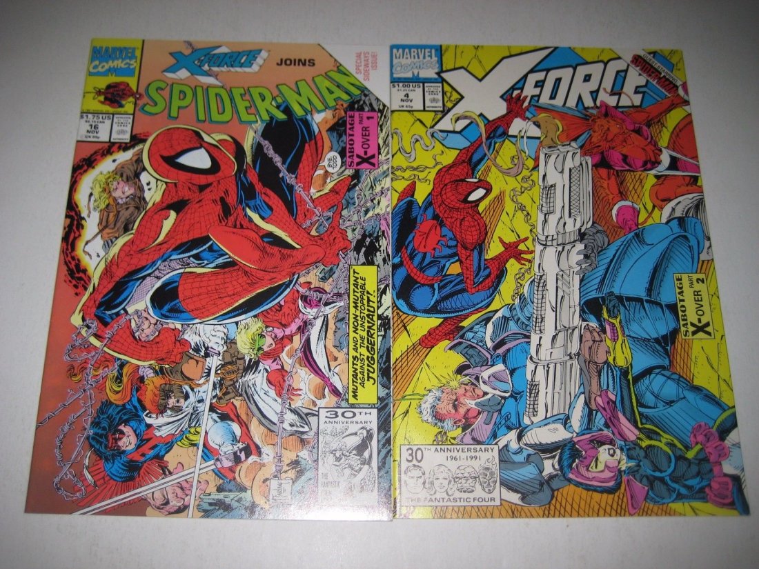 SPIDER-MAN #16  X-FORCE #4  SABOTAGE XOVER 2 PART SET  MCFARLANE & LIEFELD  NMT (1 of 1)