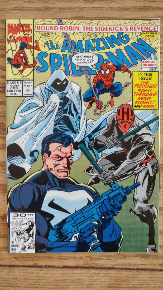 AMAZING SPIDER-MAN #355  PUNISHER & MOON KNIGHT APPEARANCE 1ST PRINT BAGLEY (1 of 1)