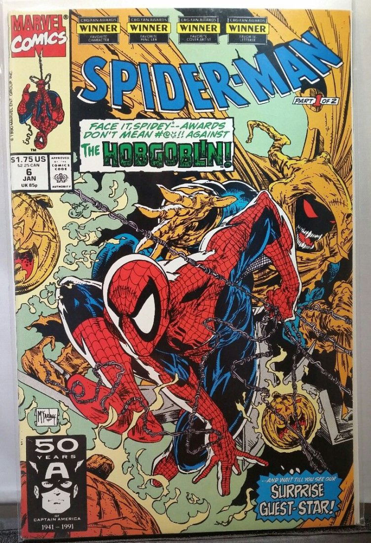 SPIDER-MAN #6  TODD MCFARLANE   1ST PRINT HOBGOBLIN, GHOST RIDER  MARVEL 1990 (1 of 1)