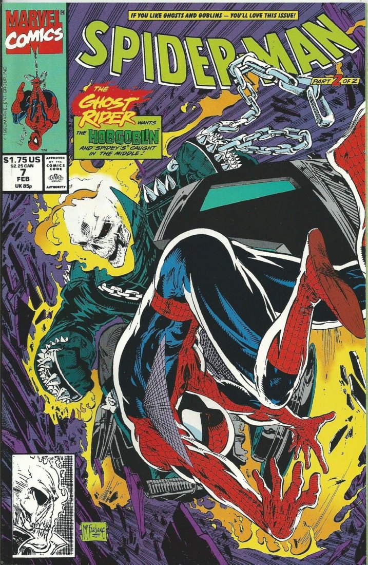 SPIDER-MAN #7 TODD MCFARLANE 1ST PRINT HOBGOBLIN, GHOST RIDER MARVEL 1990: SPIDER-MAN #7 TODD MCFARLANE 1ST PRINT HOBGOBLIN, GHOST RIDER MARVEL 1990