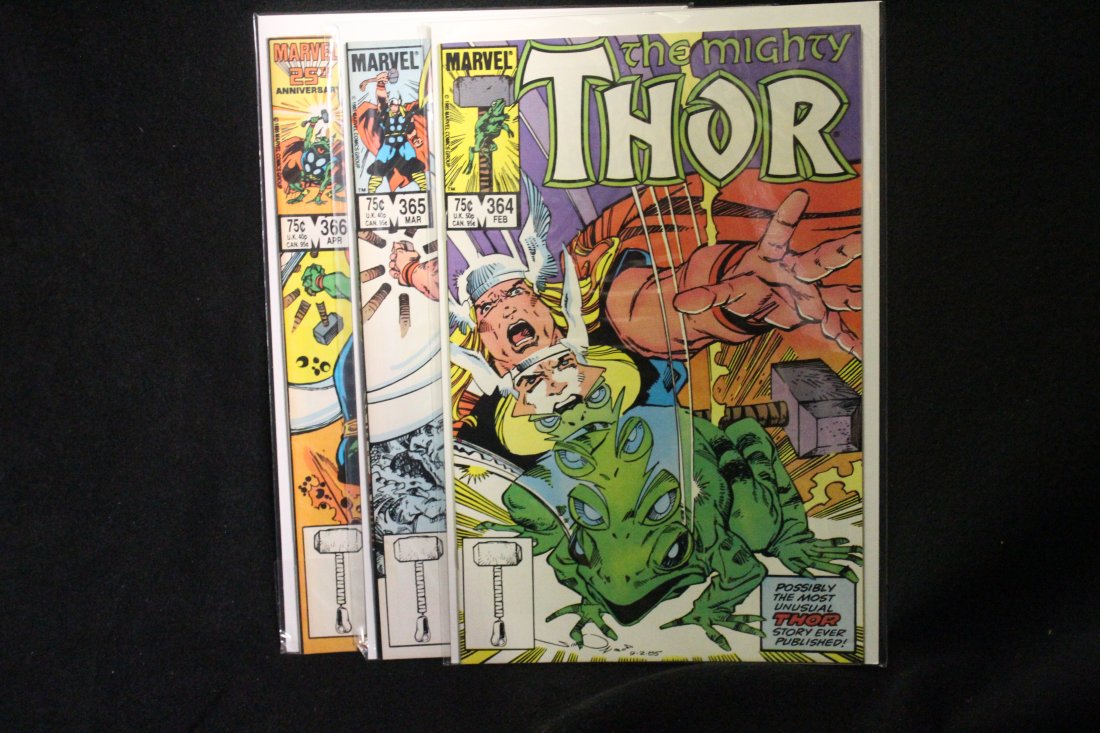 THOR #364 TO #366 1ST APP OF THROG THOR AS A FROG SET OF 3 COMICS (1 of 4)