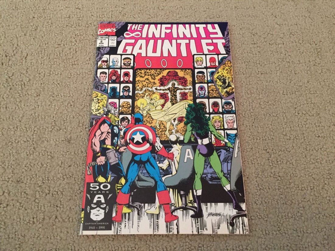 INFINITY GAUNTLET #2 1ST PRINT JIM STARLIN GEORGE PEREZ THANOS VS AVENGERS (1 of 1)