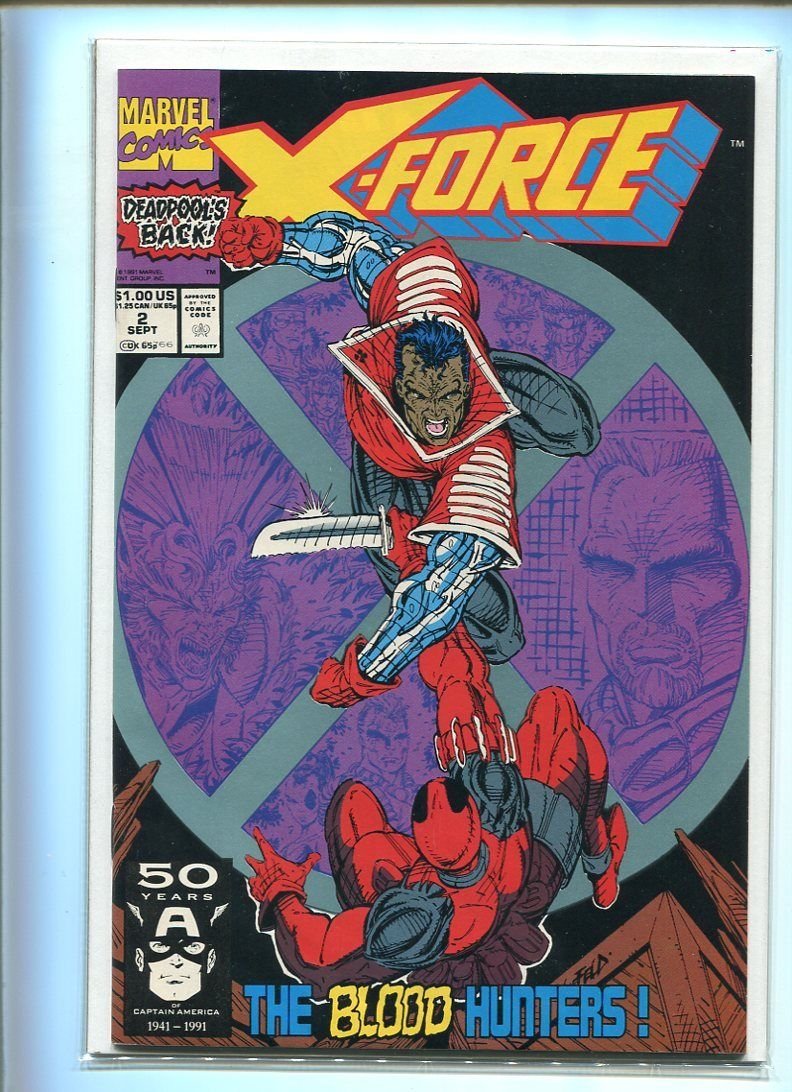 X-FORCE #2  2ND APPEARANCE of  DEADPOOL ROB LIEFELD  KEY ISSUE  1991 (1 of 1)