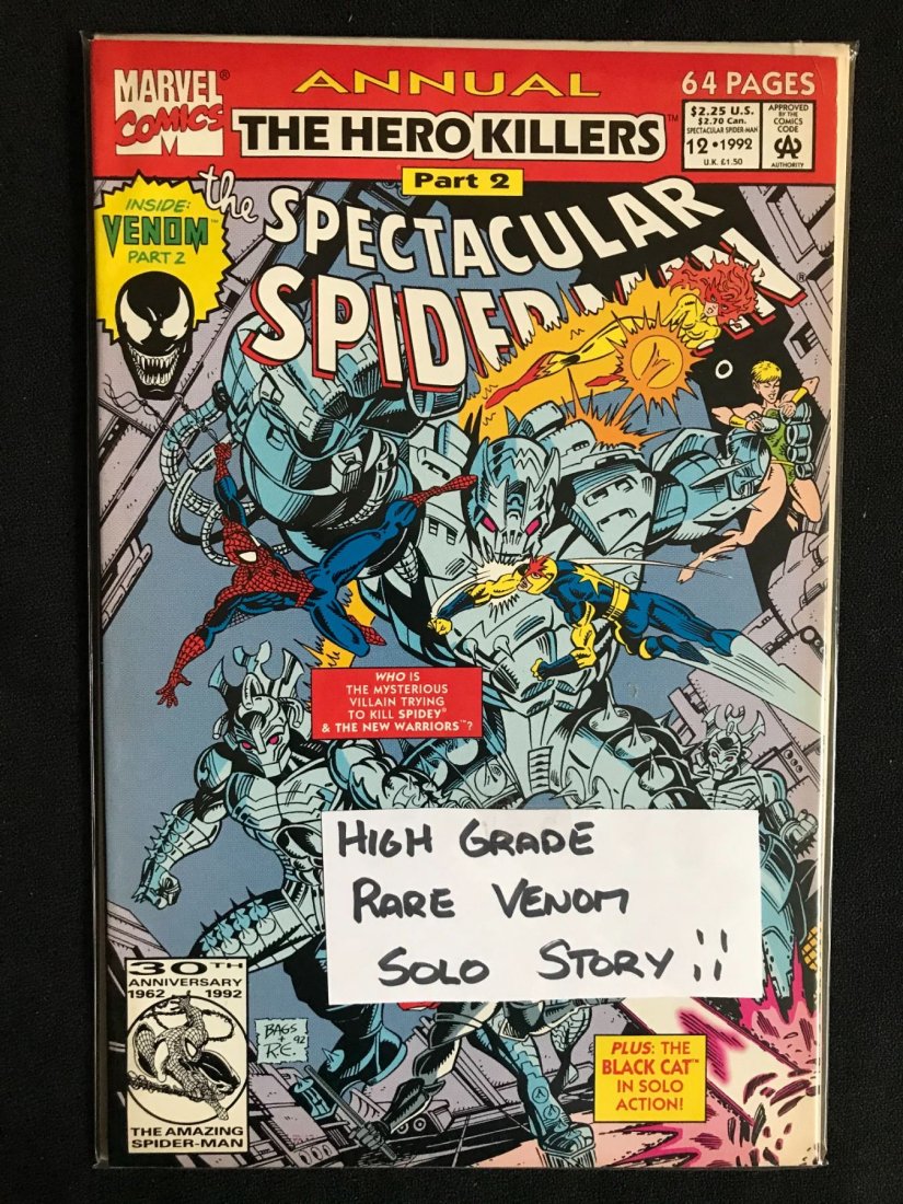 SPECTACULAR SPIDER-MAN ANNUAL #12 RARE VENOM SOLO STORY! HOT!: SPECTACULAR SPIDER-MAN ANNUAL #12 RARE VENOM SOLO STORY! HOT!