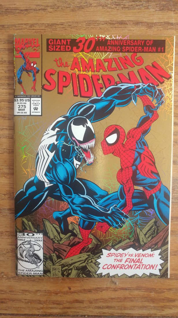 Amazing Spider-man #375 NMT 1st app Ann Weying She Venom Gold Foil Cover 1993: Amazing Spider-man #375 NMT 1st app Ann Weying She Venom Gold Foil Cover 1993