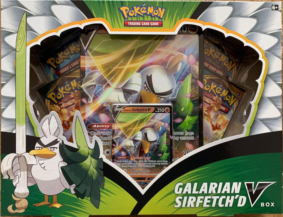 Pokémon TCG Galarian Sirfetch’d V Collection Box Brand New/Sealed (1 of 1)