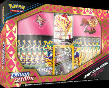 POKEMON SWSH12.5 CROWN ZENITH PREMIUM FIGURE SHINEY ZAMAZENTA: POKEMON SWSH12.5 CROWN ZENITH PREMIUM FIGURE SHINEY ZAMAZENTA