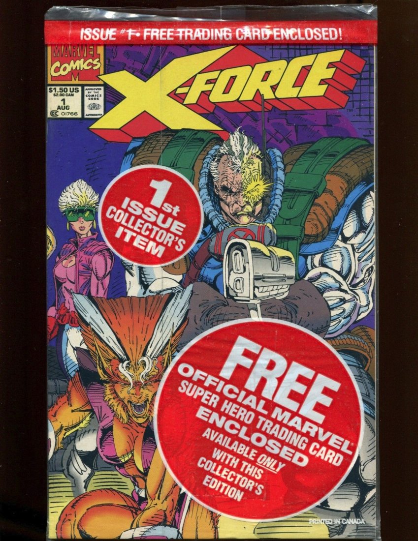 X-FORCE #1 BAGGED & STILL SEALED with CABLE CARD inside 1991 MARVEL (1 of 1)